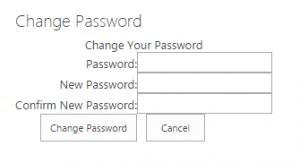 Change Password Webpart