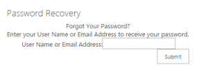 Password Recovery Webpart